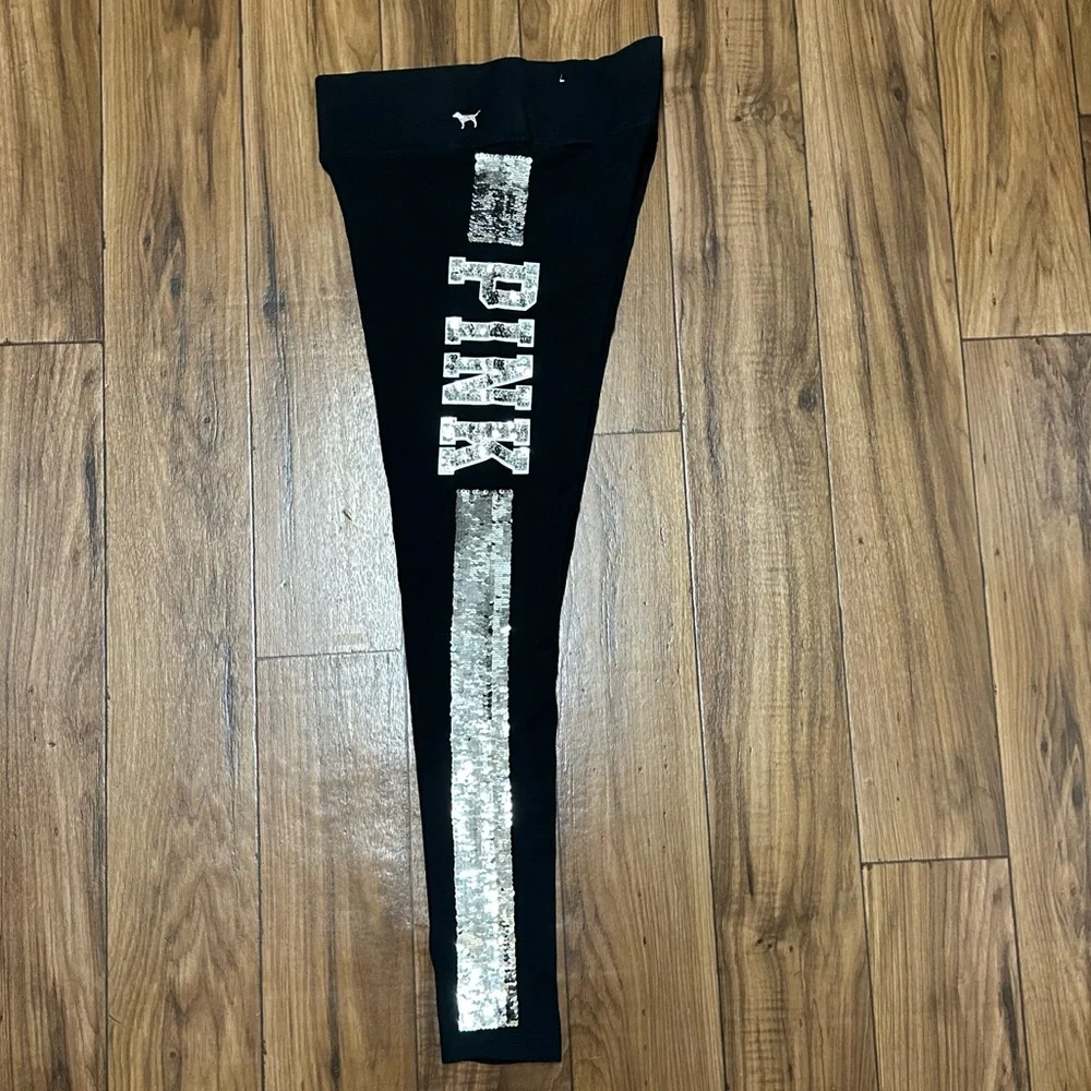 PINK VS RAINBOW BLING YOGA LEGGINGS